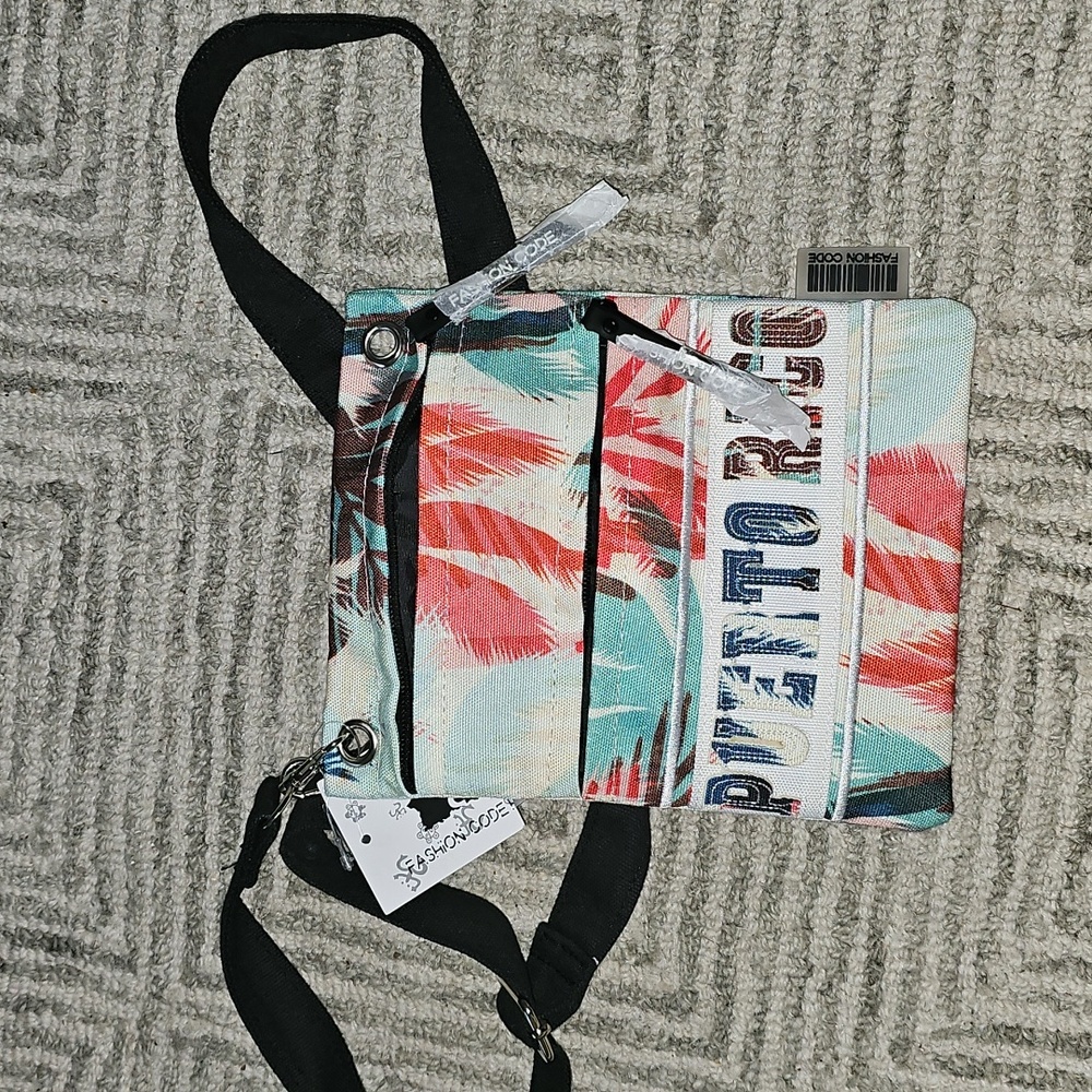 Puerto Rico Tropical Print Shoulder Bag